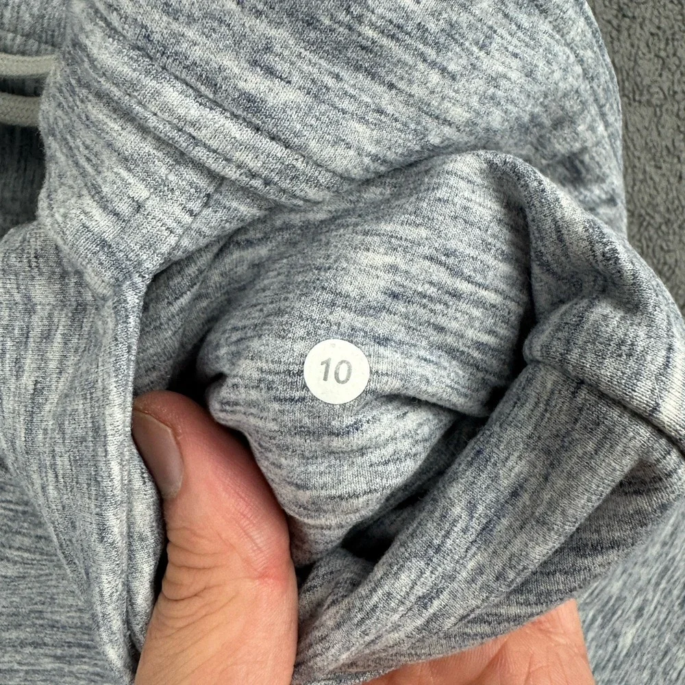 Lululemon‎ On The Fly Pants Womens 10 Drawstring Heather Gray Athleisure Stretch